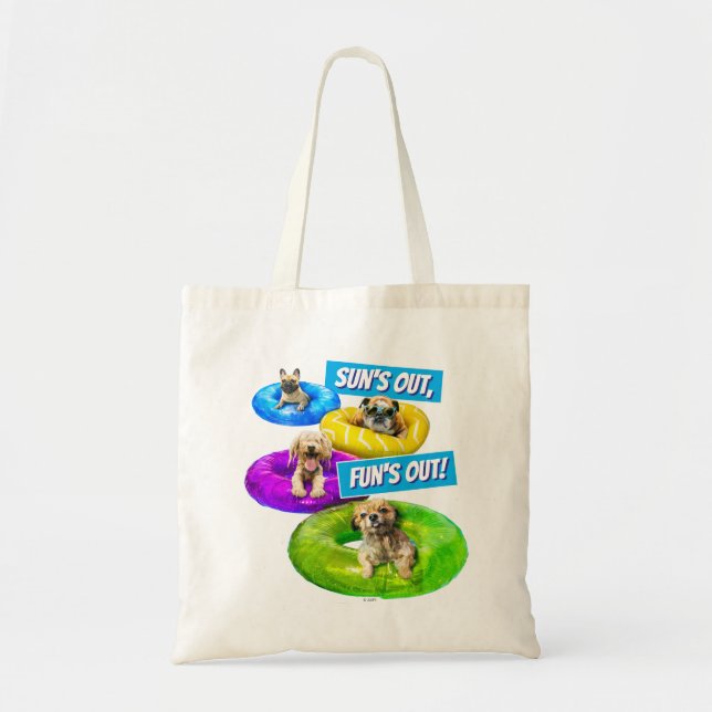 Hunde-Poolparty Tragetasche (Vorne)
