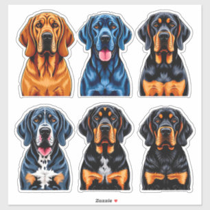 Hunde Portraits Detaillierte Kunst der verschieden Aufkleber