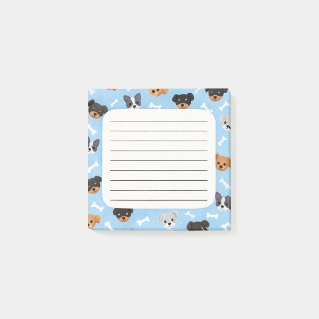 Hunde-Post-it-Notizen Post-it Klebezettel (Vorderseite)