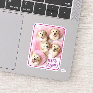 Hunde Prinzessin in Tiaras Aufkleber