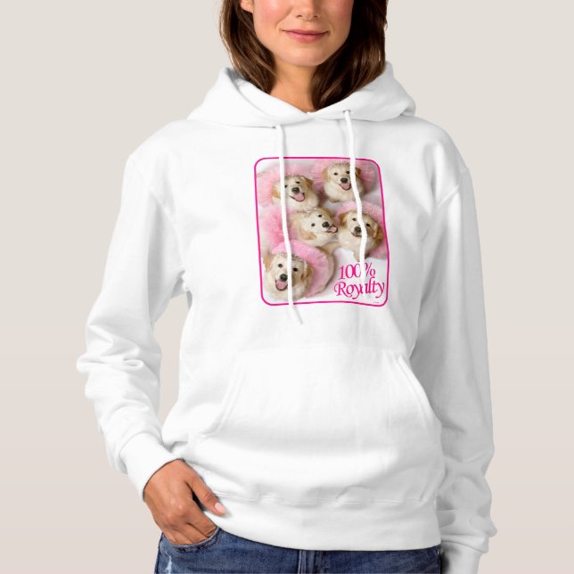 Hunde Prinzessin in Tiaras Hoodie (Vorderseite)