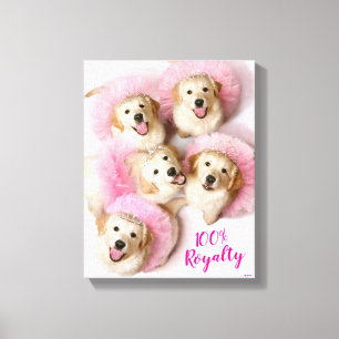 Hunde Prinzessin in Tiaras Leinwanddruck