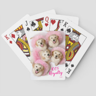 Hunde Prinzessin in Tiaras Spielkarten