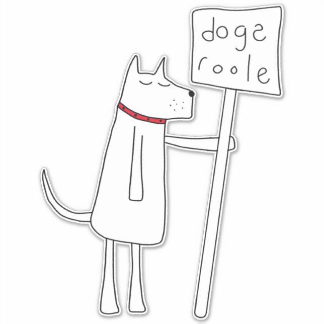 Hunde-Regel - Sagen Sie den Katzen nichts Aufkleber (Vorderseite)