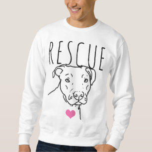 Hunde Rettung Pitbull Niedliches Herz Adoptier Hau Sweatshirt