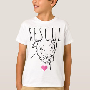 Hunde Rettung Pitbull Niedliches Herz Adoptier Hau T-Shirt