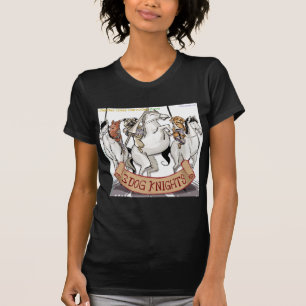 Hunde-Ritterschaft Lustiger Cartoon T-Shirt