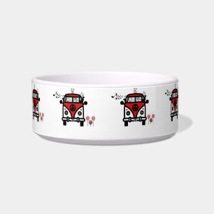 Hunde Rock Hippie Bus Hausboot Bowl Napf