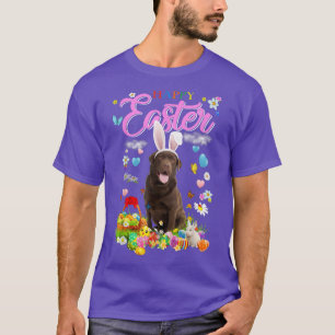 Hunde Schokolade Labrador Hund Happy Ostereier T-Shirt