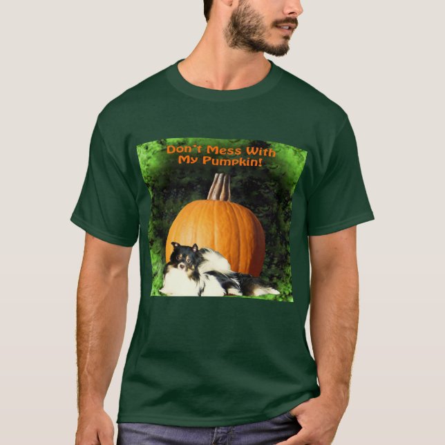 Hunde schützen großen Pumpkin T-Shirt (Vorderseite)