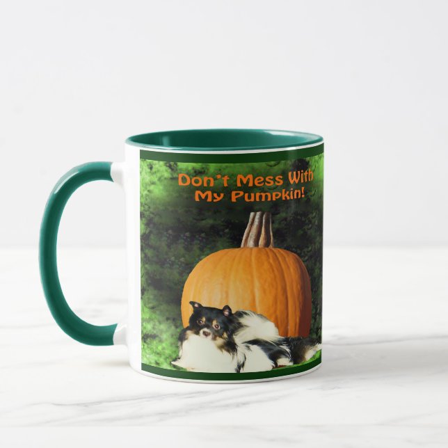Hunde schützen großen Pumpkin Tasse (Links)