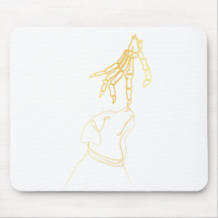 Hunde schwarz Lover Skeleton Hand Funny Halloween Mousepad