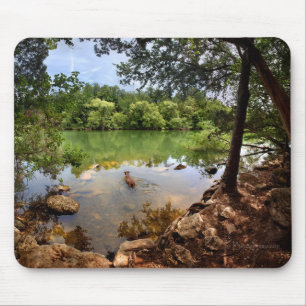 Hunde schwimmen Ladybird Lake 2 - Austin Texas Mousepad