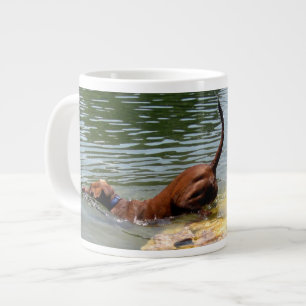 Hunde schwimmen Ladybird Lake - Downtown Austin Te Jumbo-Tasse