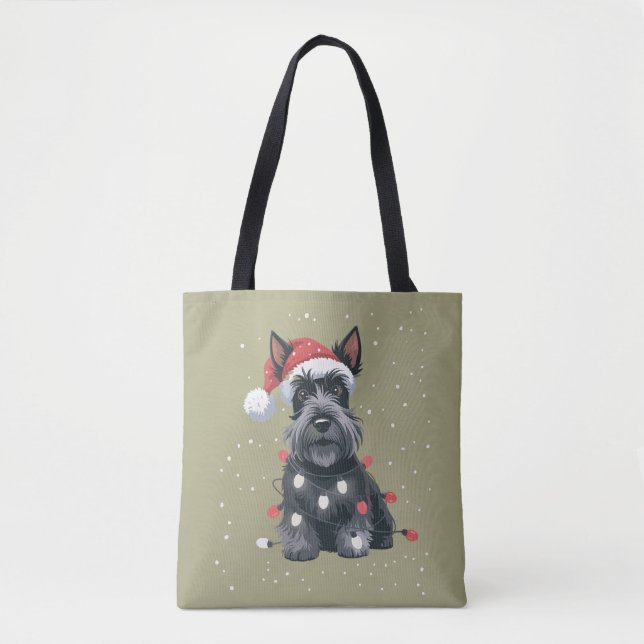 Hunde Scottie Scottish Terrier Christmas Dog Mama Tasche (Vorderseite)
