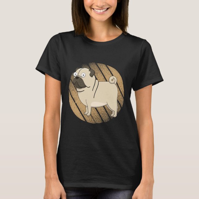 Hunde-Shirt - Mops  - Maßgeschneidert  - Maßgeschn T-Shirt (Vorderseite)