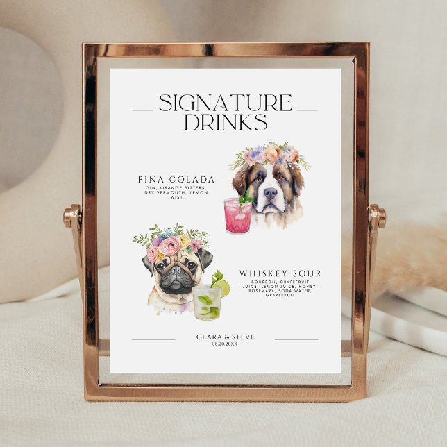 Hunde Signatur trinken Hausmannsmenü Hochzeit Zeic Sockelschild (Von Creator hochgeladen)