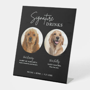 Hunde Signature Drinks Zeichen Schwarze Hochzeit B Sockelschild
