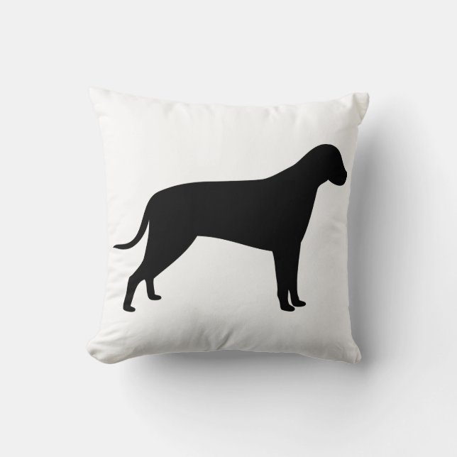 Hunde-Silhouette Kissen (Vorderseite)
