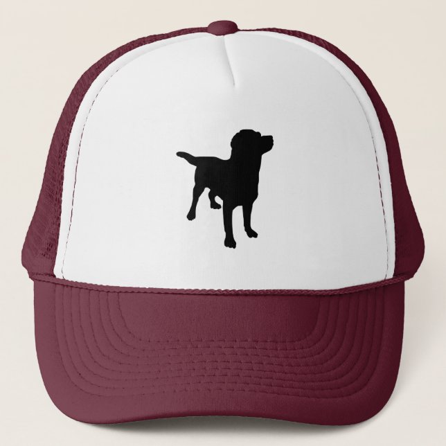 Hunde-Silhouette Truckerkappe (Vorderseite)