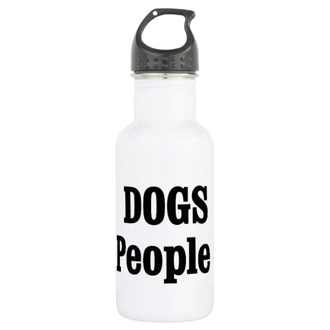 Hunde sind auch Menschen! Edelstahlflasche (Vorderseite)