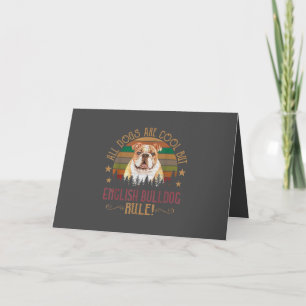 Hunde sind Cool, aber englische Bulldog Curs regie Feiertagskarte