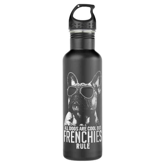 Hunde sind Cool, aber französische Bulldogs regier Edelstahlflasche (Vorderseite)