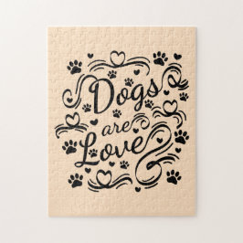 Hunde sind Lieben und Herztypografie