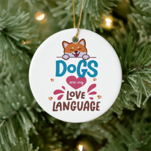 Hunde sind meine Liebe Keramik Ornament