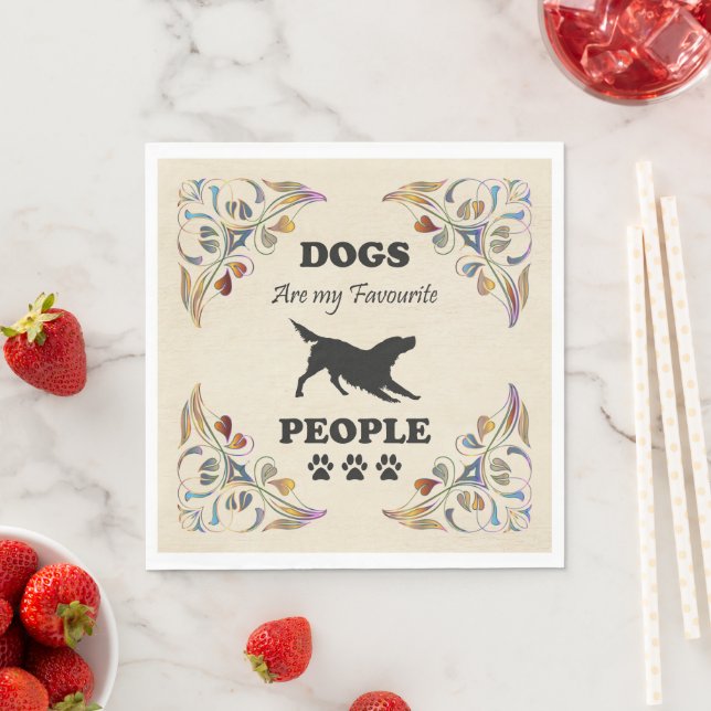 Hunde sind meine Lieblings-Leute Papier Napkin Serviette (Beispiel)