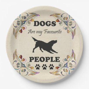 Hunde sind meine Lieblings-Papierplatte Pappteller