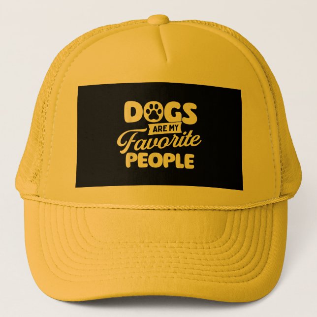 Hunde sind meine Lieblingsmenschen - Hundebesitzer Truckerkappe (Vorderseite)
