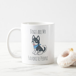 Hunde sind meine Lieblingsmenschen Husky-Welpe Hun Kaffeetasse