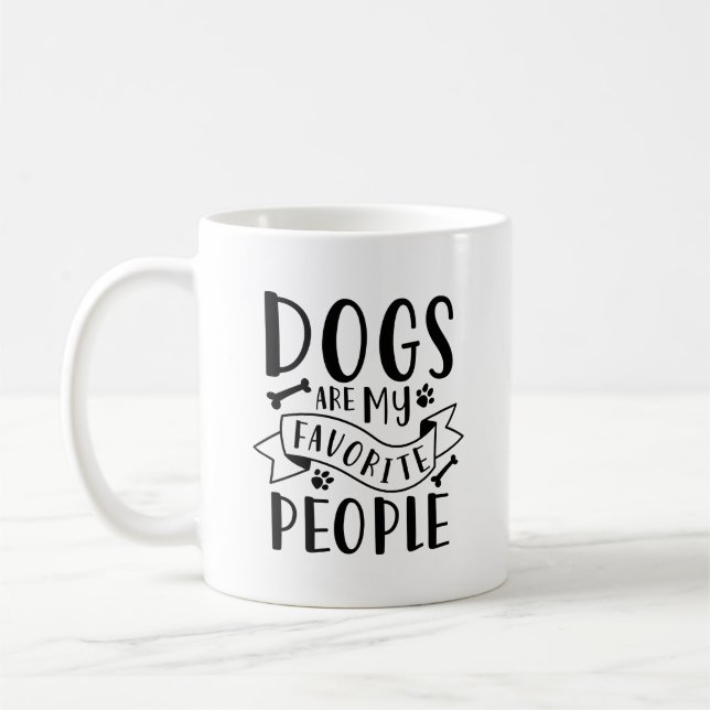 Hunde sind meine Lieblingsmenschen Kaffeetasse (Links)