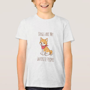 Hunde sind meine Lieblingsmenschen Shiba Inu Welpe Tri-Blend Shirt