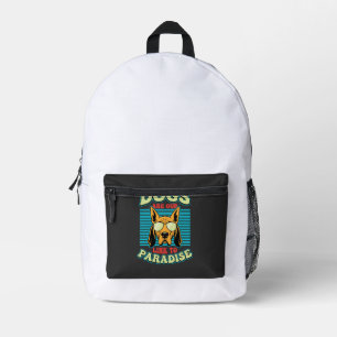 Hunde sind unser Bindeglied zur Paradies-Retro-Vek Bedruckter Rucksack