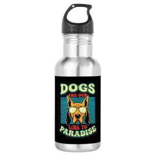 Hunde sind unser Bindeglied zur Paradies-Retro-Vek Edelstahlflasche