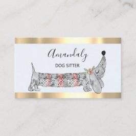 Hunde Sitter Boutique Mode-Mode Pflegesaal Silber Visitenkarte