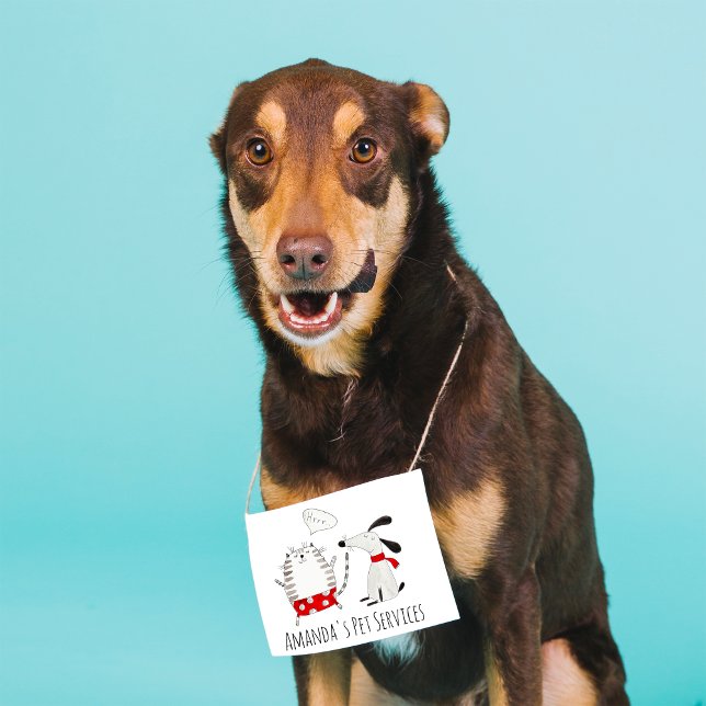 Hunde Sitter Haustiere Service Grooming einfach Ni Quadratische Visitenkarte (Dog Sitter Sitter Pet Service Grooming Cute Simply Square Business Card)
