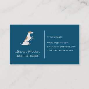 Hunde-Sitter und Trainer Niedliches Hundesymbol Visitenkarte