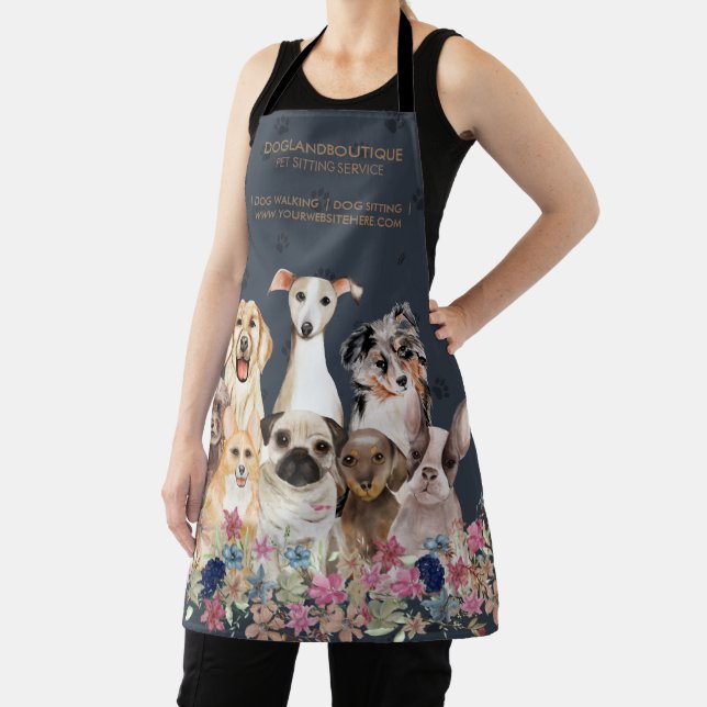 Hunde Sitting Service Pet Groomer Navy Schürze (InSitu)