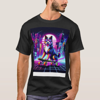 Hunde Skateboarding 8 T-Shirt