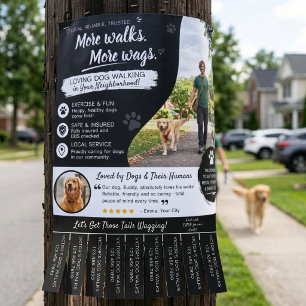 Hunde Spaziergang Haustier Sitter Geschäft Flyer
