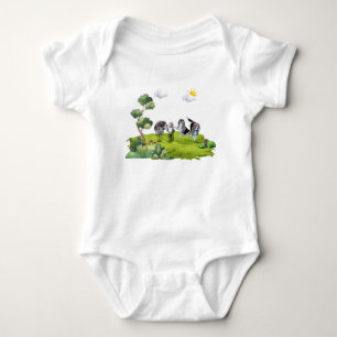 Hunde Spaziergang - Kind und Hunde Outdoor-Abenteu Baby Strampler