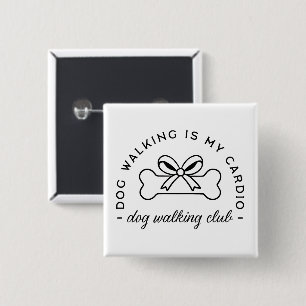 Hunde Spaziergang Mädchen Club Ästhetik Button