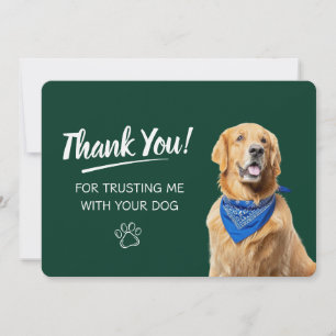 Hunde Spaziergang Tierbetreuung Dankeskarte