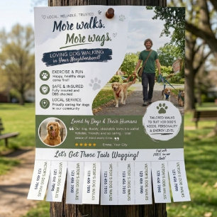 Hunde-Spaziergang-Tiersitter-Geschäftsflyer Flyer