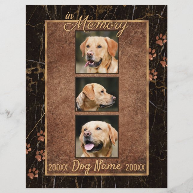 Hunde Speicher Rainbow Bridge Gedicht Marmor Rusti (Vorderseite)