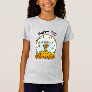 Hunde spielen in einem Pile von Herbstlauben - Nie T-Shirt