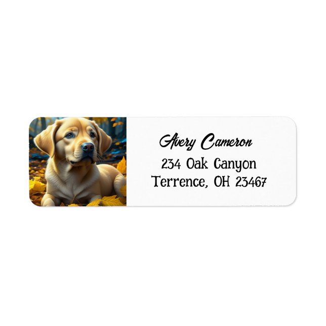 Hunde spielen in Herbstlauben Personalisiert (Vorne)